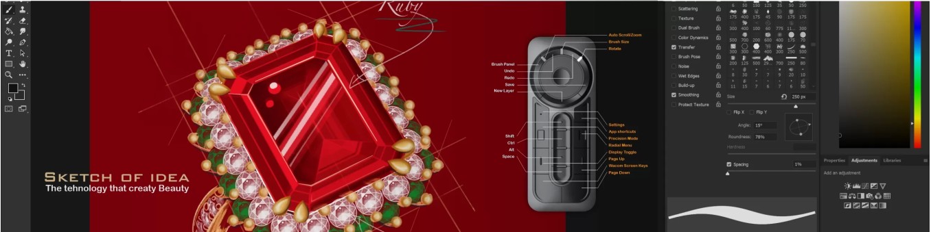 Designer di Gioielli di Lusso – Schizzo, Gouache & Design Artistico | BABUT Florin‑Valentin