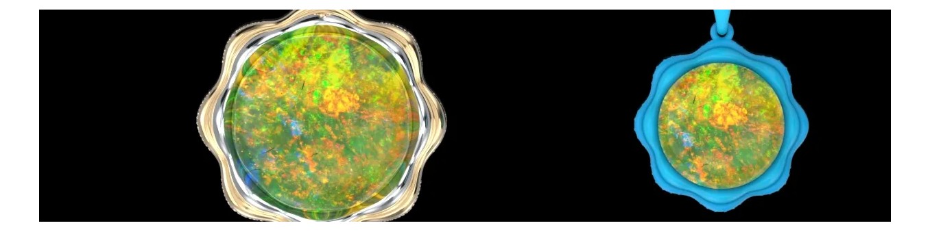Modelli CAD di Ciondoli in Opale 3D - Design di Gioielli Premium e Prototipazione