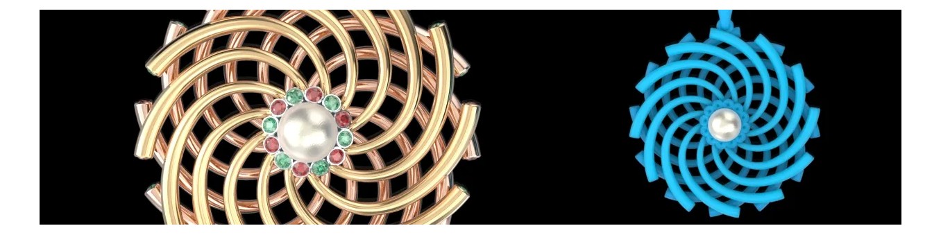 Ciondoli con Perla 3D Modelli CAD di Gioielleria Premium | CGRINGS3D