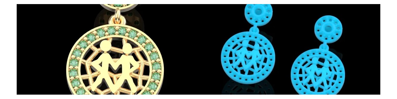 Modele CAD cercei copii 3D - Designuri bijuterii 3D drăguțe și sigure