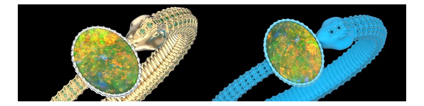 3D‑Opal‑Armbänder CAD‑Modelle – Premium Schmuck‑Design‑Dateien