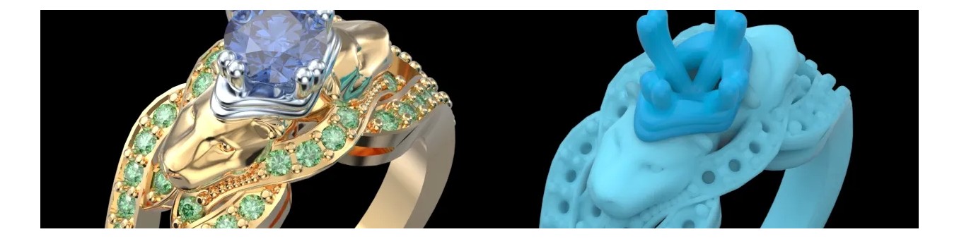 3D Jugendstil‑Schmuck CAD‑Modelle | Vintage‑Schmuck 3D‑Designs